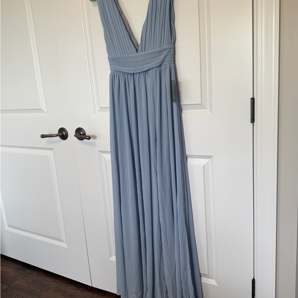 Nordstrom Maxi Wedding Guest Dress with Gorgeous Deep V Neck & Back